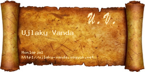 Ujlaky Vanda névjegykártya